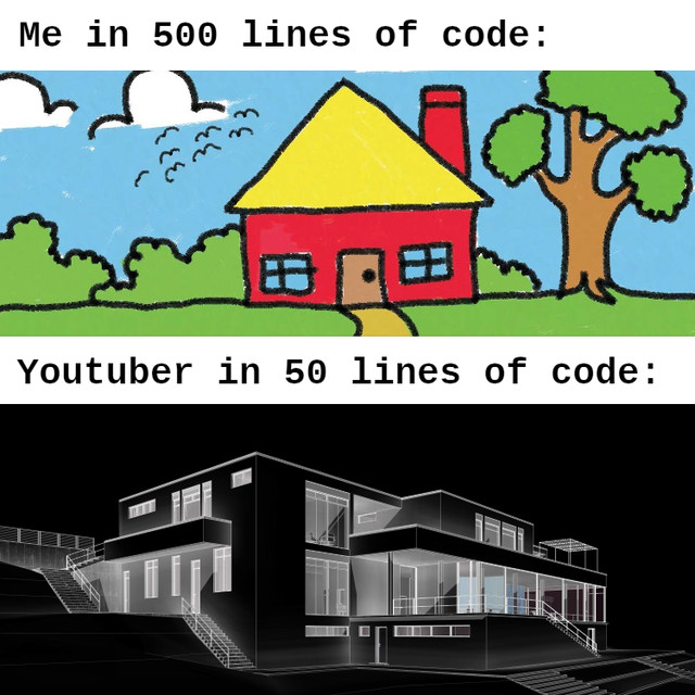 Mijn code vs Youtube