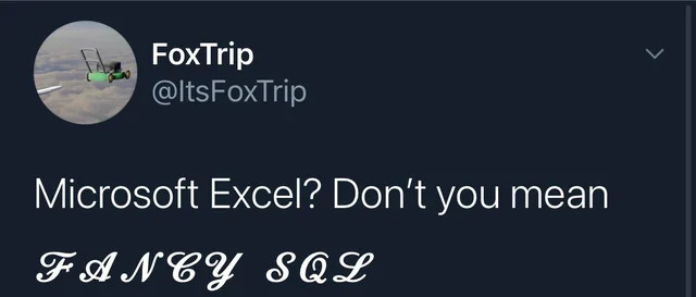 Excel is luxe MySQL